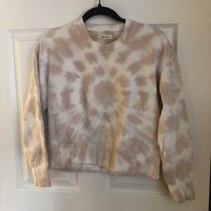 Madewell tie-dye crop sweatshirt size S